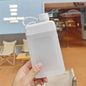 450ML Travel Reusable BPA Free Juice Cup Drink Bottle Flat Water Bottle Plastic