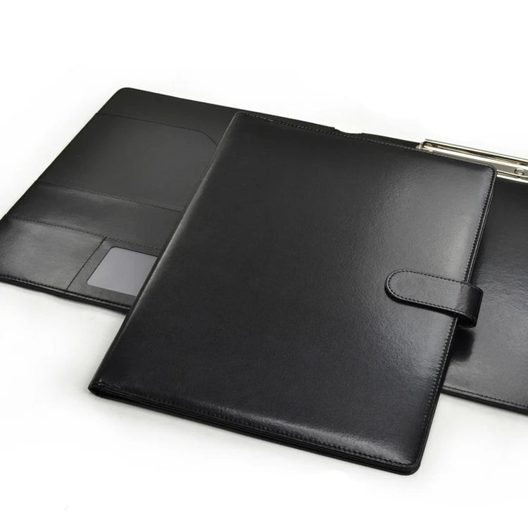 Premium A4 Business Portfolio Folder – PU Leather Clipboard, Document Organizer & Conference Padfolio for Office, Meetings & Interviews