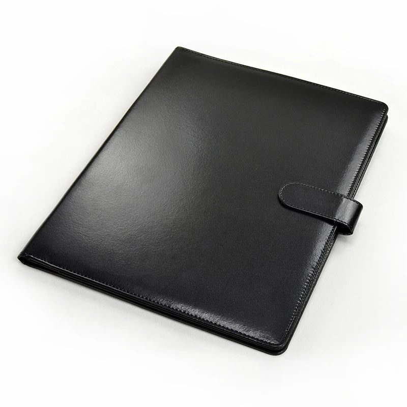 Premium A4 Business Portfolio Folder – PU Leather Clipboard, Document Organizer & Conference Padfolio for Office, Meetings & Interviews