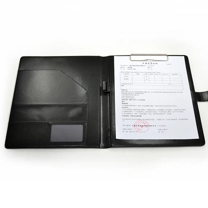 Premium A4 Business Portfolio Folder – PU Leather Clipboard, Document Organizer & Conference Padfolio for Office, Meetings & Interviews